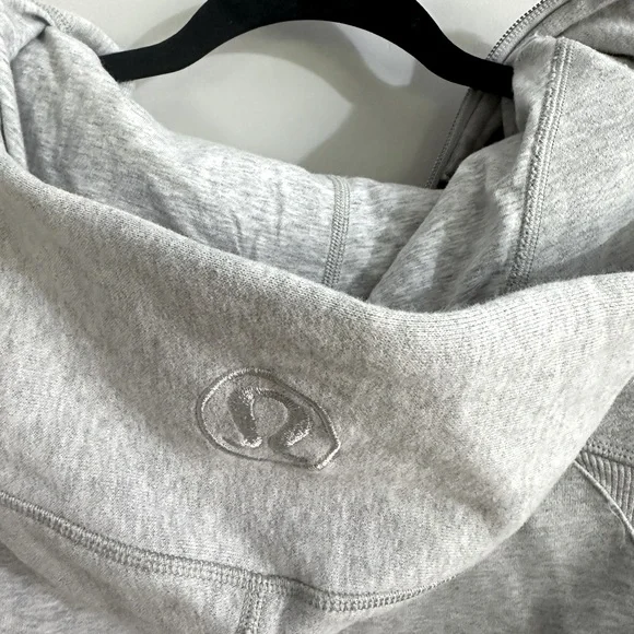 Lululemon Scuba Hoodie Heathered Core Ultra Light Grey Size 4 - Picture 7 of 9